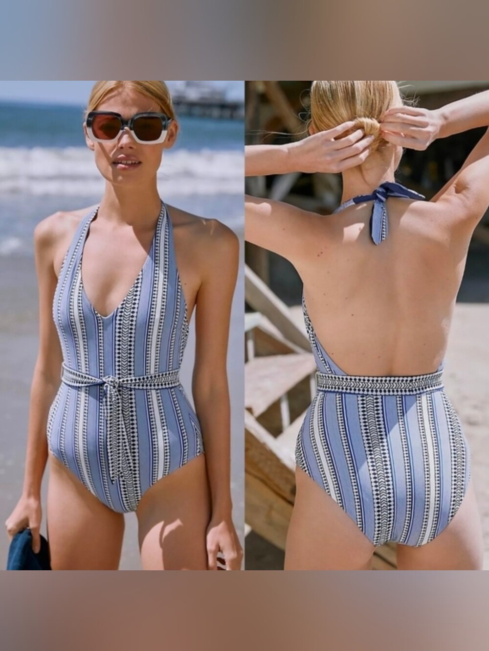 LemLem Neela Deep V One Piece Swimsuit